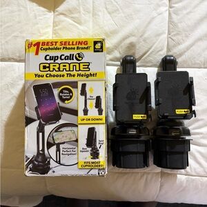 BulbHead Phone Crane Mount for Car w/Ultra-Long Arm Raises Over a Foot Higher